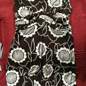 Brown flowered dress